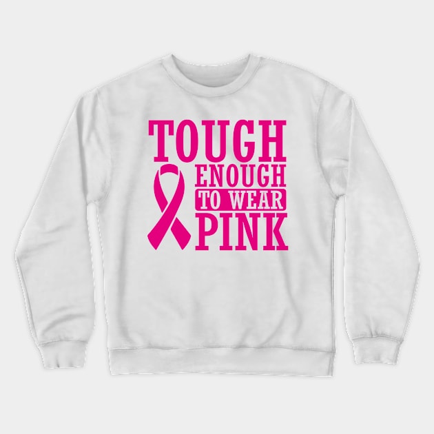 Cancer: Though enough to wear pink Crewneck Sweatshirt by nektarinchen